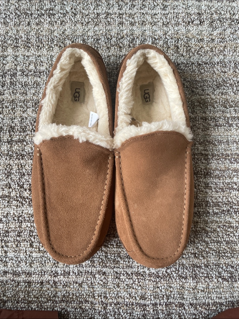 UGG Men's Chestnut Sheepskin Lined Moccasin Slippers